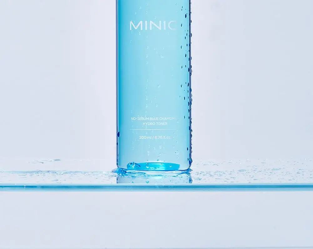 [민감지성피부/유분케어] 미닉 노세범 블루 캐모마일 수분 쿨링 토너 200ml 상세페이지 3